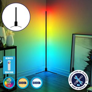 Μοντέρνο Minimal Επιτραπέζιο Μαύρο Φωτιστικό 50cm LED 10 Watt με Ασύρματο Χειριστήριο 2.4G RF : Dimmer RGBW+WW Πολύχρωμο - Ψυχρό - Ημέρας - Θερμό ALIEN Design