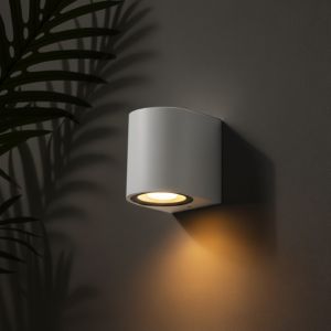 MURANO Φωτιστικό Τοίχου / Απλίκα για Λάμπα MR16 με Ντουί GU10 AC 220-240V Αδιάβροχο IP65 - Λευκό Ματ - Μ8 x Π8 x Υ7cm