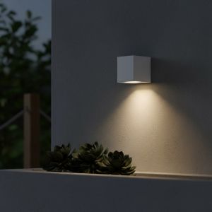 BURANO Φωτιστικό Τοίχου / Απλίκα για Λάμπα MR16 με Ντουί GU10 AC 220-240V Αδιάβροχο IP65 - Λευκό Ματ - Μ8 x Π8 x Υ7cm