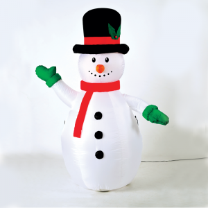 INFLATABLE SNOWMAN 1 LED ΛΑΜΠ.ΑΝΤΑΠ.(12V), RGB,  ΣΤΑΘ. IP44, Η180CM, 2M ΠΡΑΣ. ΚΑΛ. ΤΡΟΦ.