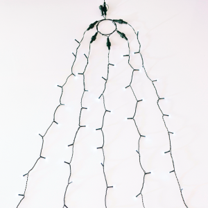 175 LED ΧΤΑΠΟΔΙ ΛΑΜΠ 5 ΣΕΙΡΕΣ x 35 ΛΑΜΠ CW ΑΝΤΑΠΤ.(31VDC), IP44, 5*350cm ΚΑΙ 3m ΠΡΑΣΙΝΟ ΚΑΛ.