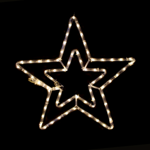 DOUBLE STARS 60 LED ΣΧΕΔΙΟ 2.5m ΜΟΝΟΚΑΝΑΛ ΦΩΤΟΣΩΛ ΘΕΡΜΟ ΛΕΥΚΟ IP65 46cm 1.5m ΚΑΛΩΔ