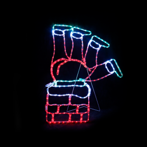 SANTA CLIMB CHIMNEY 264 LED 11m ΜΟΝΟΚ. ΦΩΤ., ΠΟΛΥΧΡΩΜ., FLASH CONTROL., IP44, 78X100CM, 1.5m ΚΑΛ