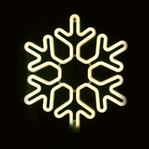 SNOWFLAKE 300 NEON LED 3m NEON DOUBLE SMD ΦΩΤ., WW ΣΤΑΘ., IP44, 40X40CM, 1.5m ΚΑΛ.