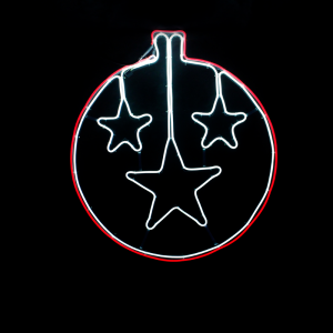 STAR BALL 700 NEON LED 7m NEON DOUBLE SMD ΦΩΤ., ΚΟΚΚΙΝΟ+CW ΣΤΑΘ., IP44, 60X67CM, 1.5m ΚΑΛ.