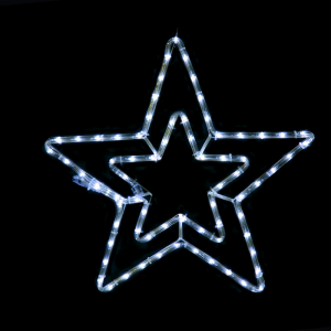 DOUBLE STARS 72 LED ΣΧΕΔΙΟ 3m ΜΟΝΟΚΑΝΑΛ ΦΩΤΟΣΩΛ ΨΥΧΡΟ ΛΕΥΚΟ ΜΗΧΑΝΙΣΜΟ FLASH IP44 55cm 1.5m ΚΑΛΩ