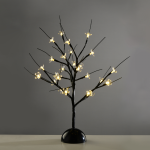 TABLE TREE 25 LED ΣΧΕΔΙΟ ΛΑΜΠΑΚ ΜΕ ΜΠΑΤΑΡΙΑ 3xAA ΘΕΡΜΟ ΛΕΥΚΟ IP20 10x10x45cm