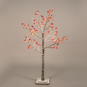 SNOW RED BERRY TREE 48 WW LED ΛΑΜΠΑΚ.ΑΝΤΑΠΤ.(24VDC) IP44 20X20X120CM 3M KΑΦΕ ΚΑΛ. ΤΡΟΦ.