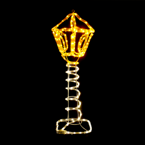 POST LAMP 168LED ΣΧΕΔΙΟ 7m ΜΟΝΟΚΑΝΑΛ ΦΩΤΟΣΩΛ ΘΕΡΜΟ ΛΕΥΚΟ-YELLOW ΜΗΧΑΝΙΣΜΟ FLASH IP44 27x27x80cm