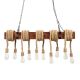 VIKING Vintage Κρεμαστό Φωτιστικό Οροφής με Ντουί 10 x E27 AC 220-240V IP20 - Καφε : Μπεζ - Μ108 x Π11 x Υ220cm