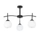 LUNA Μοντέρνο Φωτιστικό Οροφής με Ντουί 3 x E27 AC 220-240V IP20 - Λευκό : Μαύρο - Μ45 x Π45 x Υ40cm
