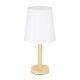 NAPHIE Κλασικό Επιτραπέζιο Φωτιστικό Πορτατίφ με Ντουί 1 x E27 AC 220-240V IP20 - Μπεζ : Λευκό - Μ21 x Π21 x Υ42cm