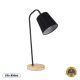 BARNABY Μοντέρνο Επιτραπέζιο Φωτιστικό Πορτατίφ με Ντουί 1 x E27 AC 220-240V IP20 - Μαύρο : Μπεζ - Μ15 x Π33 x Υ50cm