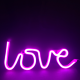 LOVE, 118 NEON LED ΛΑΜΠΑΚΙΑ ΜΕ ΜΠΑΤΑΡΙΑ (3XAA)/USB, ΡΟΖ, IP20, 35.5X2X13CM