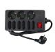 Πολύπριζο Με Διακόπτη Και Καλώδιο 3x1.5mm² 1.5μ 3 Σούκο +6 Διπολικά Μαύρο