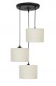 ΗΚ-01 PENDEL 3L ΛΕΥΚΟ/ΚΡΕΜ-ΒL / WHITE/CREAM-BL ΜΟΝΤΕΡΝΟ ΦΩΤΙΣΤΙΚΟ 3ΦΩΤΟ ΚΥΛΙΝΔΡΟΣ