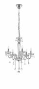 CHANDELIER CLEAR GLASS PENTANT E14 5X40W