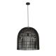 ΦΩΤΙΣΤΙΚΟ ΚΡΕΜΑΣΤΟ ΜΟΝΟΦΩΤΟ  Ε27 MAX 60WD50X200 RATTAN  ΜΑΥΡΟ