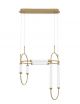 ZIMBA GOLD BRASS METAL WHITE GLOSSY GLASS LED 54 WATT 230 VOLT 5546LM 3000K IP20L: 60 W: 60 H1: 70 H2: 120 CM