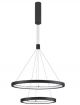 EMPATIA SANDY BLACK ALUMINIUM & ACRYLIC LED 60 WATT 230 VOLT 4200LM 3000K IP20 D1: 60 D2: 40 H: 120 CM