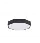 EBEN SANDY BLACK ALUMINIUM MATT WHITE ACRYLIC DIFFUSER LED 24 WATT 230 VOLT 1380LM 3000K IP20 D: 40 H: 6 CM