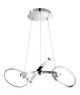 DANTE CHROME ALUMINIUM & ACRYLIC ADJUSTABLE LED 39 WATT 230 VOLT 1900LM 3000K IP20 D: 70 H: 150CM
