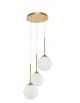 CANTONA WHITE OPAL GLASS BRASS GOLD LED G9 3X5 WATT 230 VOLT IP20 BULB EXCLUDED D: 25 H: 180 CM