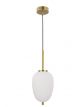LATO OPAL GLASS ANTIQUE BRASS METAL BLACK FABRIC WIRE LED E14 1X5 WATT 230 VOLT IP20 BULB EXCLUDED D: 15.8 H1: 23 H2: 120 CM