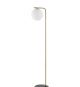 ALVAREZ SATIN GOLD METAL & BLACK MARBLE WHITE OPAL GLASS LED E27 1X12 WATT 230 VOLT BULB EXCLUDED IP20 L: 31 W: 25 H: 140 CM