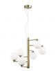 AGRIGENTO OPAL GLASS ANTIQUE BRASS METAL G9 6X28 WATT 230 VOLT IP20 BULB EXCLUDED D: 45 H: 150 CM