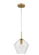 PRISMA GOLD METAL CLEAR GLASS LED E27 1X12 WATT 230 VOLT IP20 BULB EXCLUDED D: 23 H1: 35 H2: 122 CM