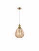 ZARLEY BRASS METAL CHAMPAGNE GLASS LED E27 1X12 WATT 230 VOLT IP20 BULB EXCLUDED D: 18 H: 120 CM