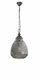 TOULON GRAY GLASS DARK BROWN BASE & CHAIN E27 1X40W IP20 BULB EXCLUDED D: 27 H1: 45 H2: 120 CM