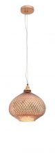 BOHO ROSE GOLD GLASS & METAL E27 1X40 WATT 230 VOLT IP20 BULB EXCLUDED D: 28 H1: 30 H2:120 CM