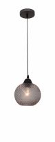VIENTI DARK GRAY GLASS  & BLACK METAL  E27 1X40W 230 VOLT IP20 BULB EXCLUDED D: 18 H1: 16 H2: 140 CM