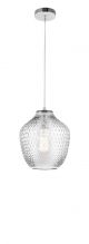 CLARO CLEAR GLASS CHROME ALUMINIUM E27 1X40 WATT 230 VOLT IP20 BULB EXCLUDED D: 23 H: 130 CM