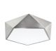 DARIUS CEILING LAMP METAL & ACRYLIC DIFFUSER SATIN NICKEL OUTSIDE & MATT WHITE INSIDE E27 4X10W L:40 H:10CM