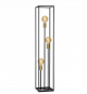 RUBEN FLOORLAMP 3X E27 40W ΜΑΥΡΟ / ΣΑΤΙΝΕ ΟΡΕΙΧΑΛΚΟ