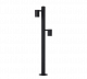 ARNE-LED POST H90CM 2XGU10 / 5W 350LM 2700K ΜΑΥΡΟ