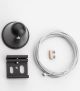  BLACK ALUMINIUM SUSPENSION KIT 2M WIRE PENGING FITTING SUITABLE FOR 4 WIRES TRACK RAIL