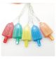 MULTICOLOR PLASTIC ICE-CREAMS, 10LED ΛΑΜΠΑ ΣΕΙΡΑ ΜΠΑΤAΡΙΑΣ
