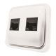 ΠΡΙΖΑ ΜΙΝΙ ΤΗΛΕΦΩΝΟΥ ΔΙΠΛΗ RJ11 ΚΑΙ RJ45 ΛΕΥΚΗ IP20