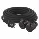 ΠΡΟΕΚΤΑΣΗ ΚΑΛ.  2SCHUKO 10M 1,5MM2 RUBBER ΜΑΥΡΟ