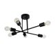LAMIRA Μοντέρνο Φωτιστικό Οροφής με Ντουί 6 x E27 AC 220-240V IP20 - Μαύρο - Μ51 x Π51 x Υ7cm