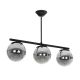 CITY Μοντέρνο Φωτιστικό Οροφής με Ντουί 3 x E27 AC 220-240V IP20 - Μαύρο : Μαύρο Φιμέ - Μ55 x Π15 x Υ43cm