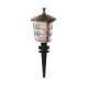 ZARDIN Vintage Καρφωτό Φωτιστικό Φαναράκι Μονόφωτο 1 x E27 IP44 Χάλκινο : Διάφανο Πλαστικό - Μ17 x Π17 x Υ50cm