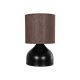 RUBIK Μοντέρνο Επιτραπέζιο Φωτιστικό Πορτατίφ με Ντουί 1 x E27 AC 220-240V IP20 - Μαύρο : Καφέ - Μ18 x Π18 x Υ30cm