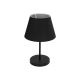 LARA Μοντέρνο Επιτραπέζιο Φωτιστικό Πορτατίφ με Ντουί 1 x E27 AC 220-240V IP20 - Μαύρο - Μ22 x Π22 x Υ35cm