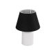 CIA Μοντέρνο Επιτραπέζιο Φωτιστικό Πορτατίφ με Ντουί 1 x E27 AC 220-240V IP20 - Λευκό : Μαύρο - Μ23 x Π23 x Υ31,5cm
