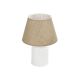 CIA Μοντέρνο Επιτραπέζιο Φωτιστικό Πορτατίφ με Ντουί 1 x E27 AC 220-240V IP20 - Λευκό : Μπεζ - Μ23 x Π23 x Υ31,5cm